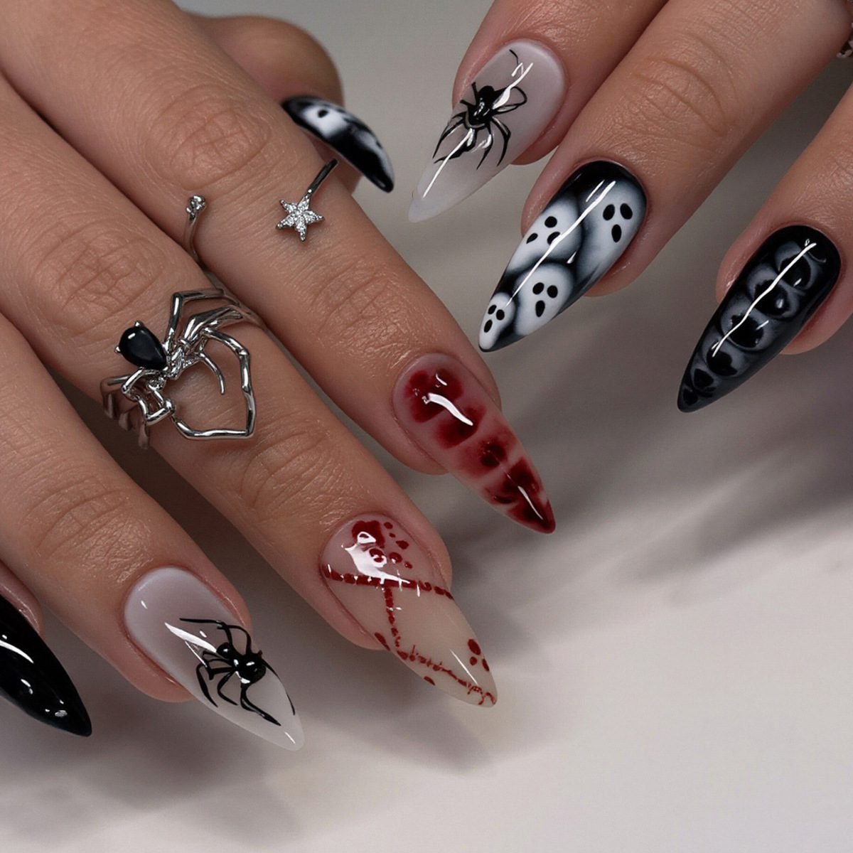 Creepy Crawly Insects - Halloween nail art