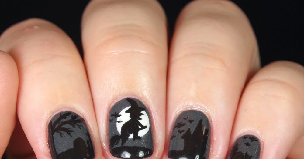 Witch Hat Silhouette Nails