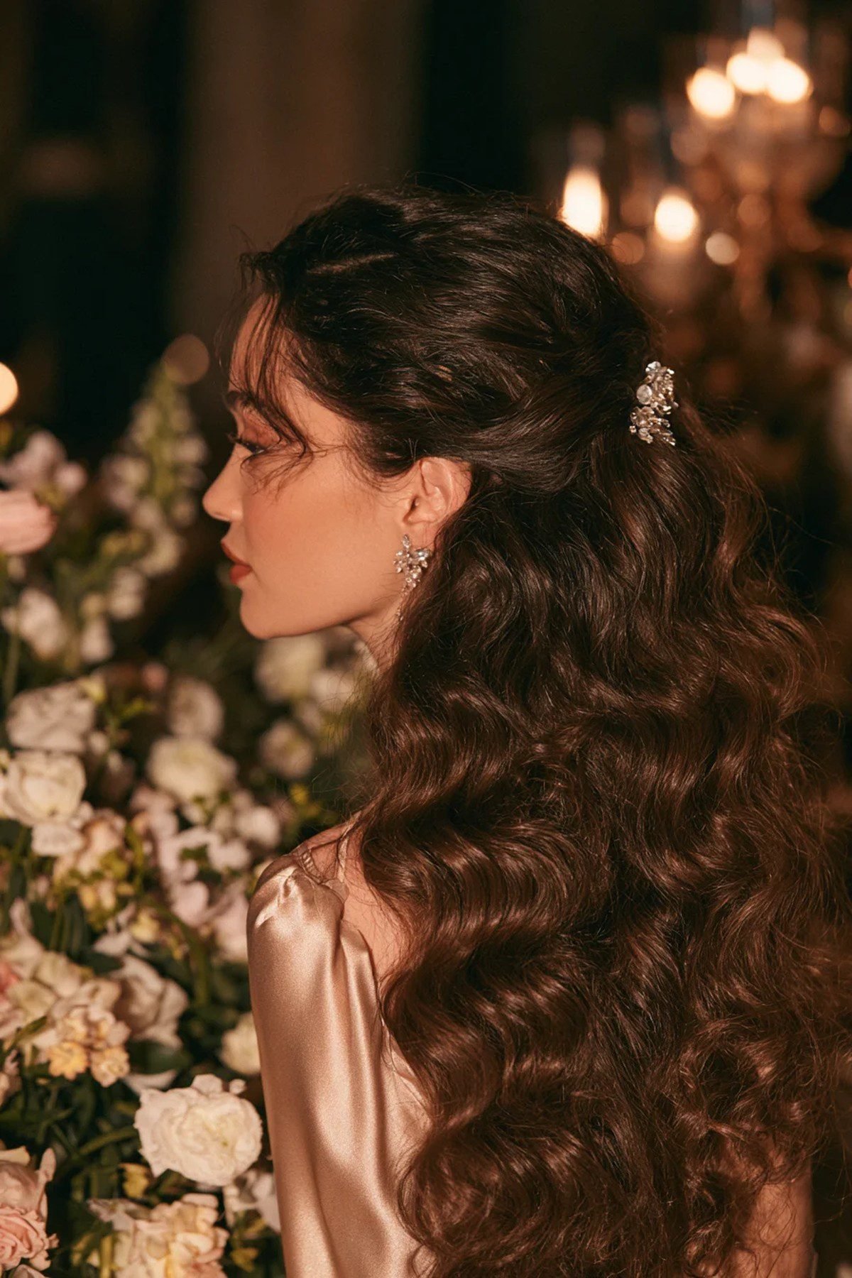 Romantic Half-Up Curls hairstyle