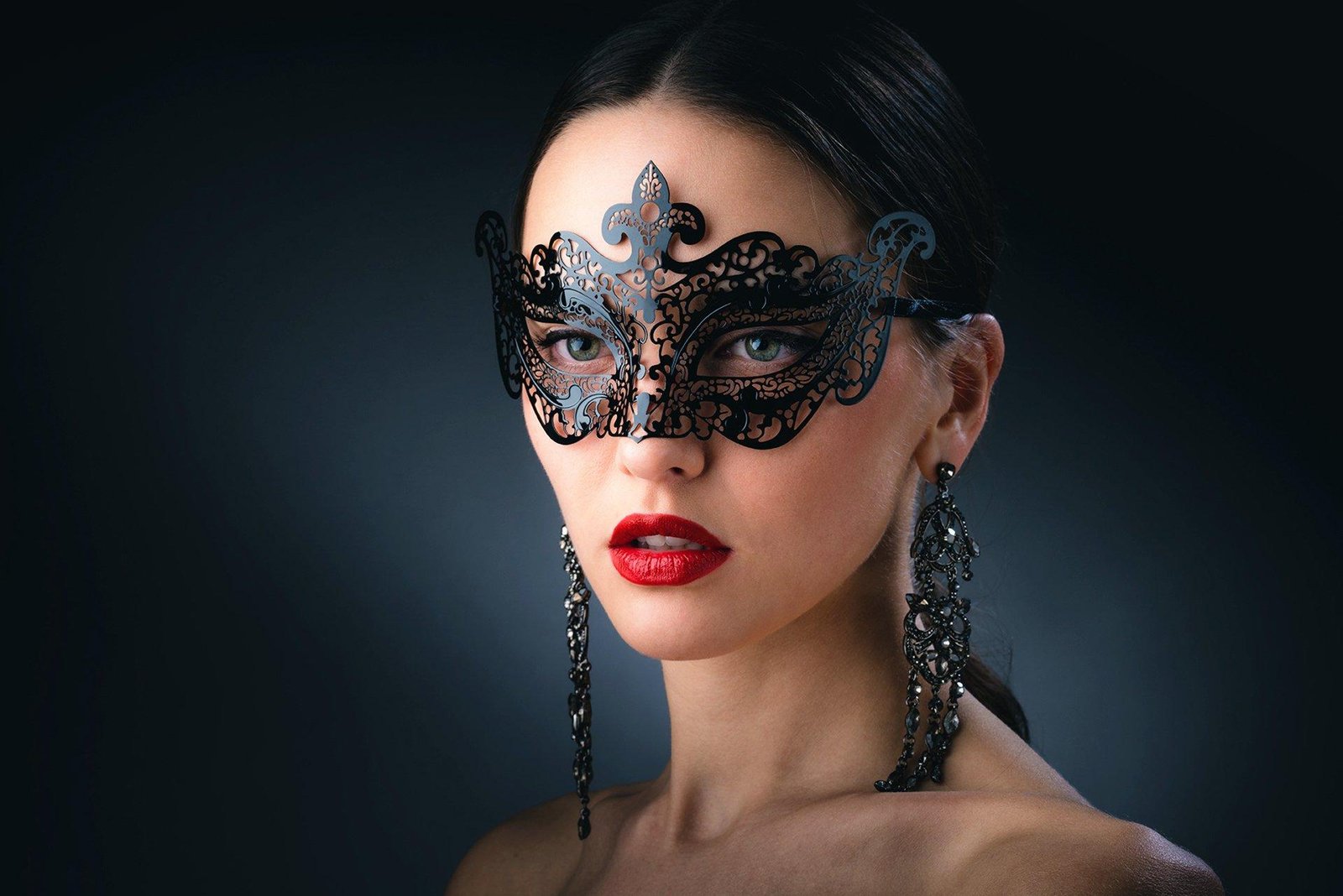 black lace masquerade mask costume elegant