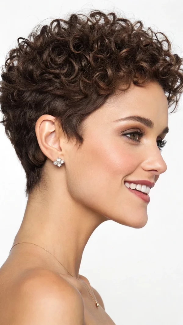 Coily pixie cut on tight coils