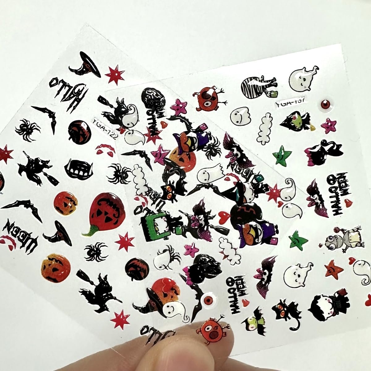 Kids bat halloween nail stickers