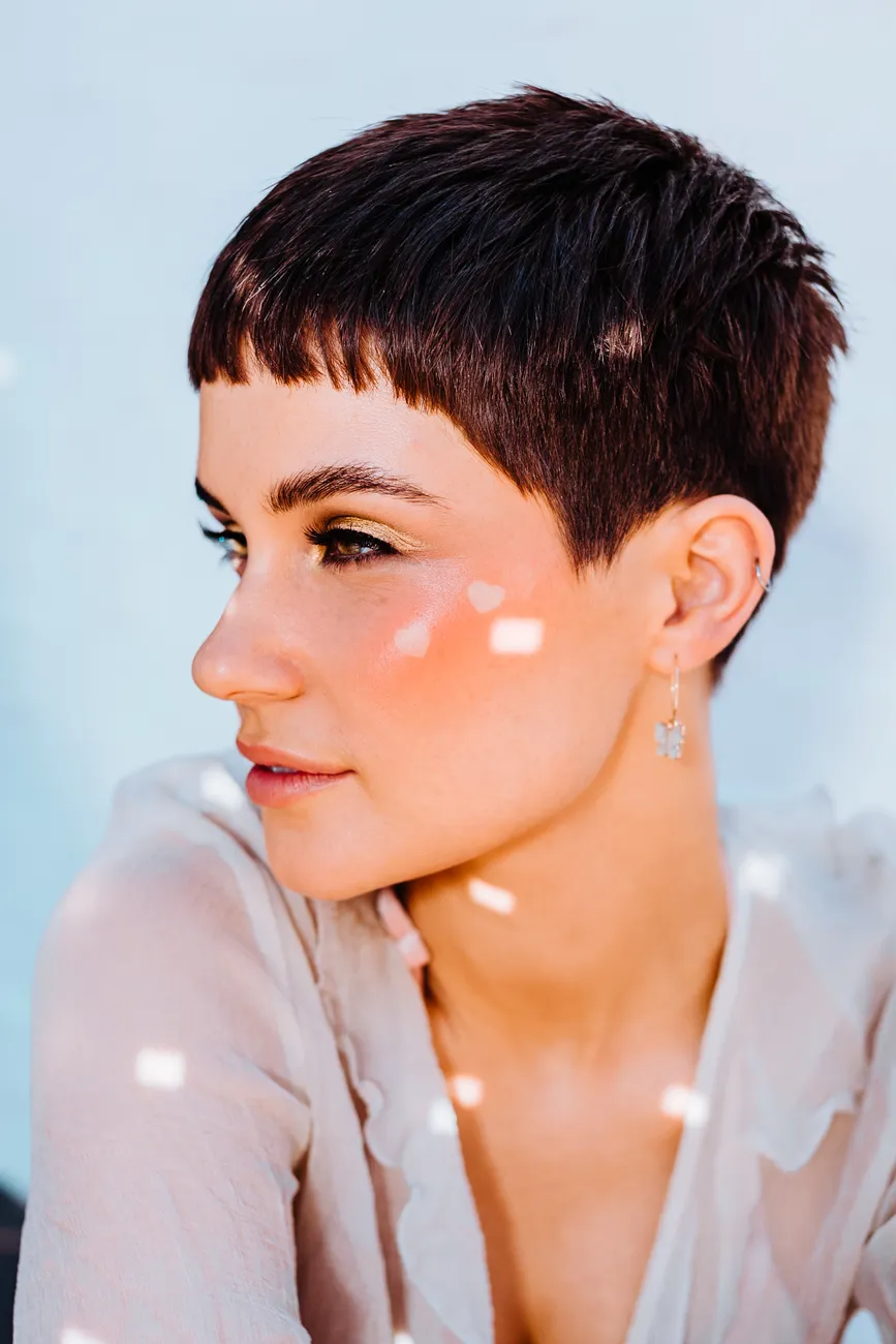 Mixie haircut on a woman
