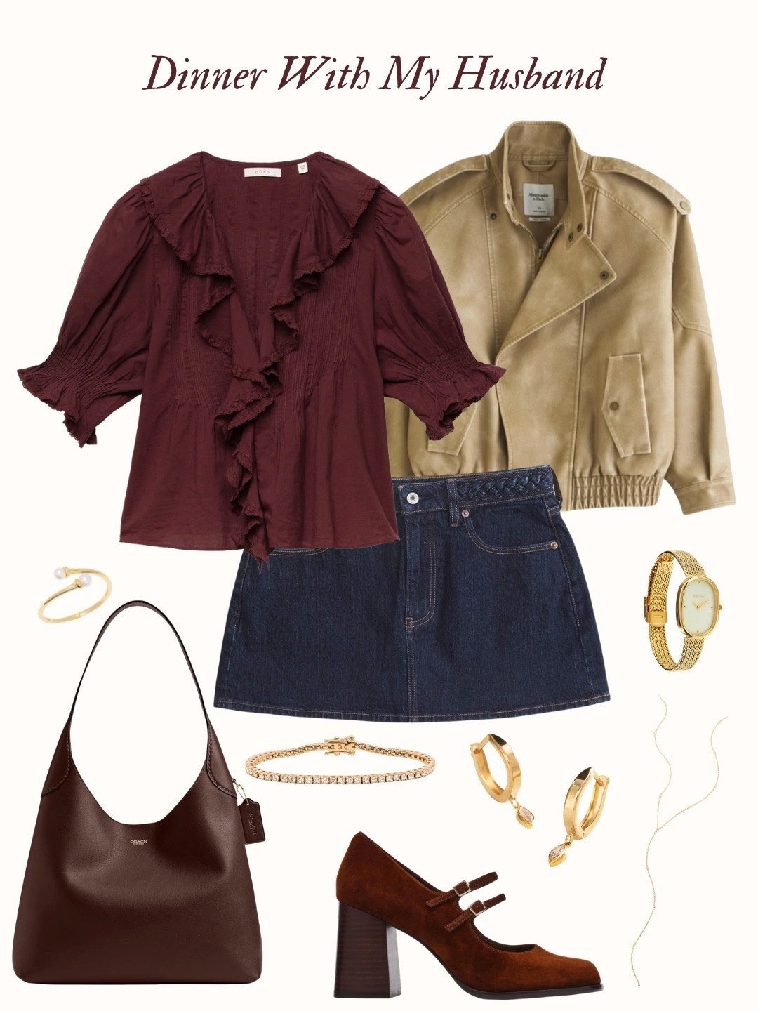 Corduroy Pants + Silk Blouse - 20+ Friendsgiving Outfit Ideas