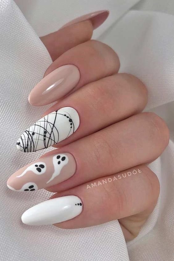 7. Minimalist Ghost Outlines