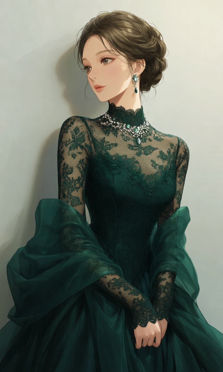 Emerald green dress for work Christmas party