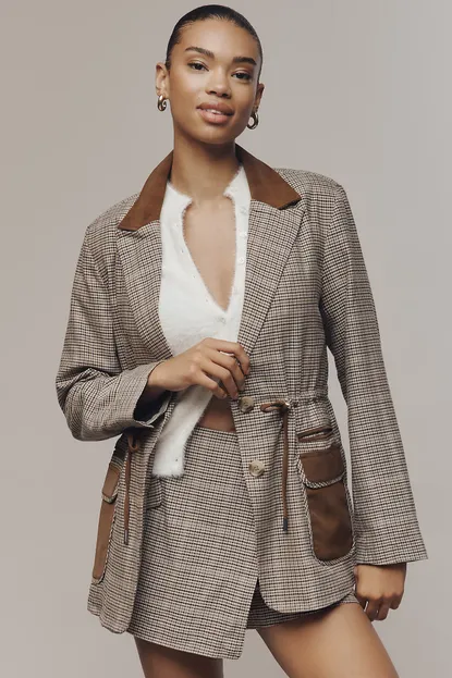 Shirt Dress in Fall Print - 20+ Friendsgiving Outfit Ideas