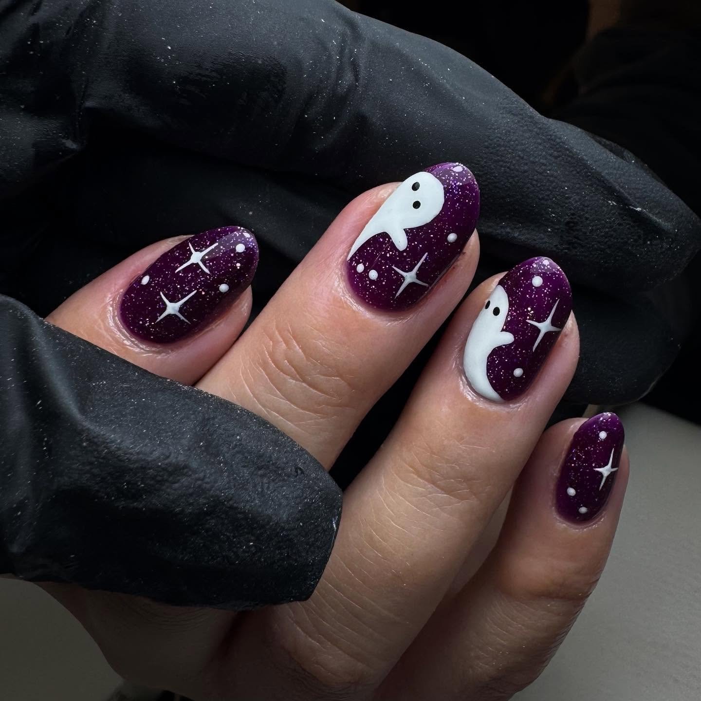 13. White Ghosts on Purple
