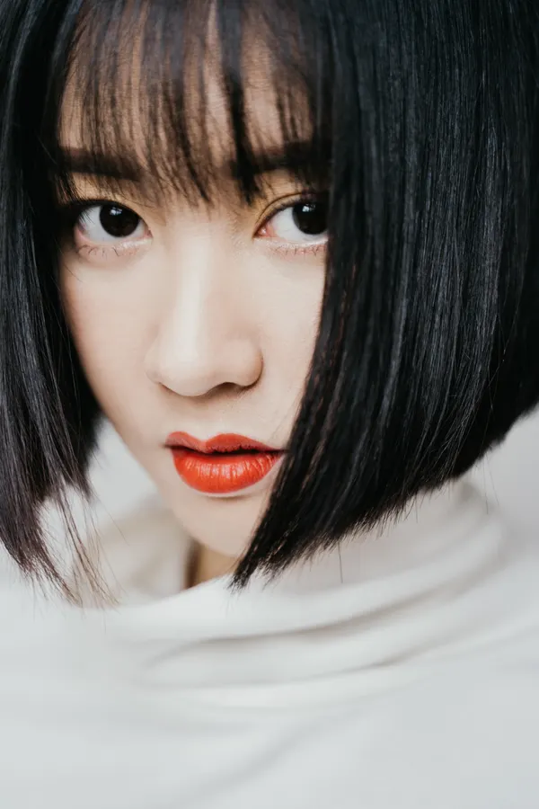 Chin-length bob haircut