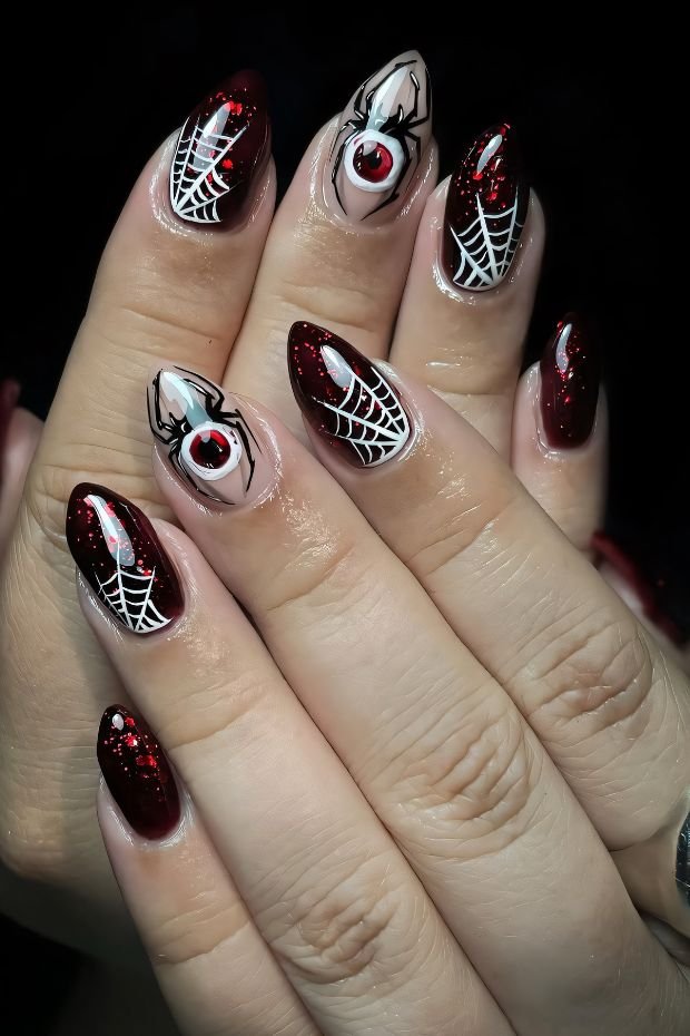Oxblood Velvet Matte - Halloween nail art