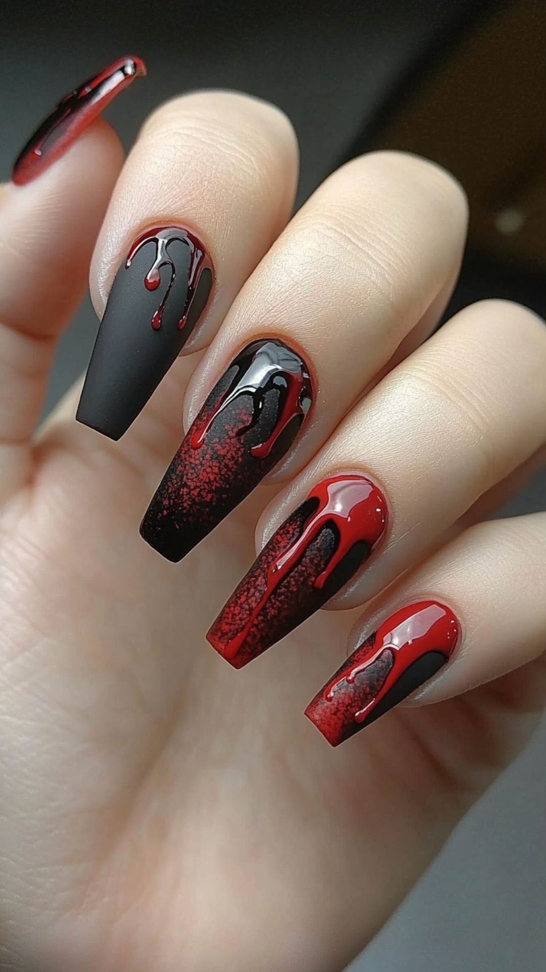 Fresh Wound Red - Halloween nail art