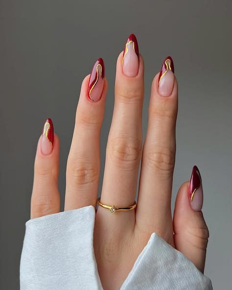 Blood Moon Ombré - Halloween nail art