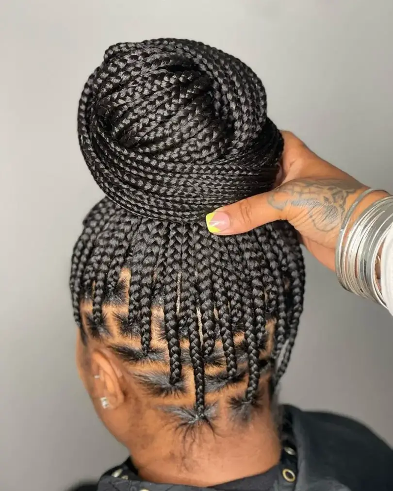 Knotless Braids Updo
