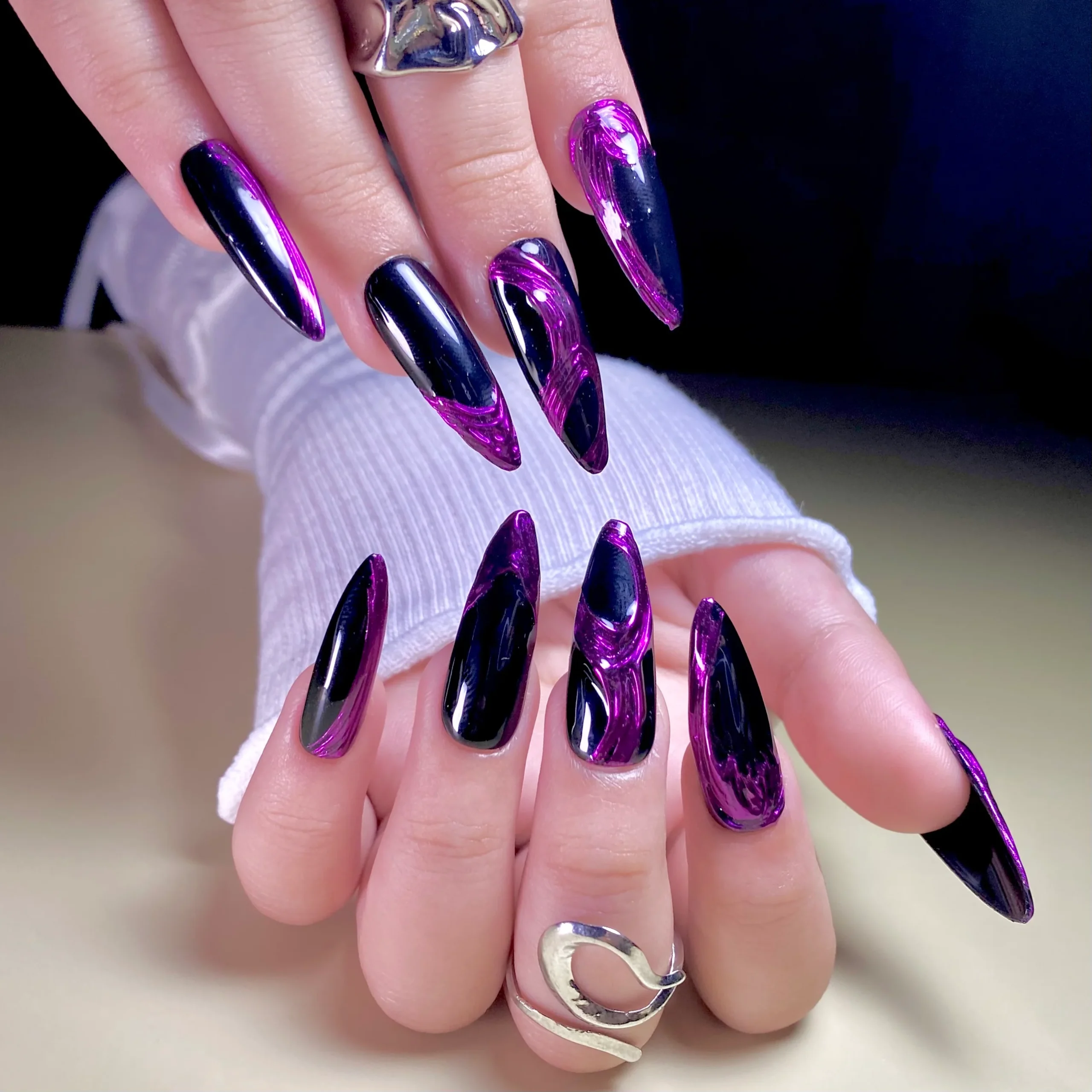 Purple Chrome with Black Tips