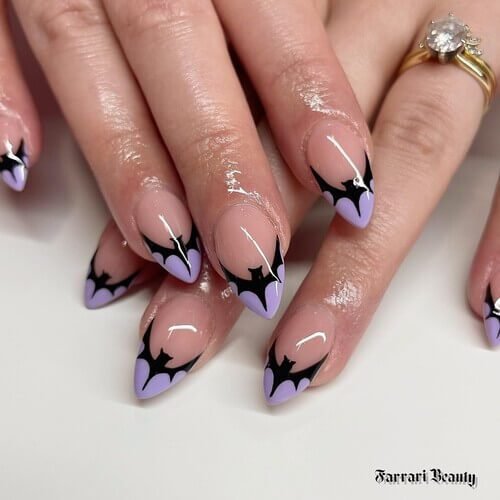 Purple French with Black Edge