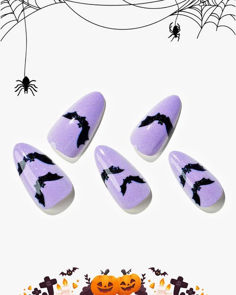 Purple Holographic with Black Bats