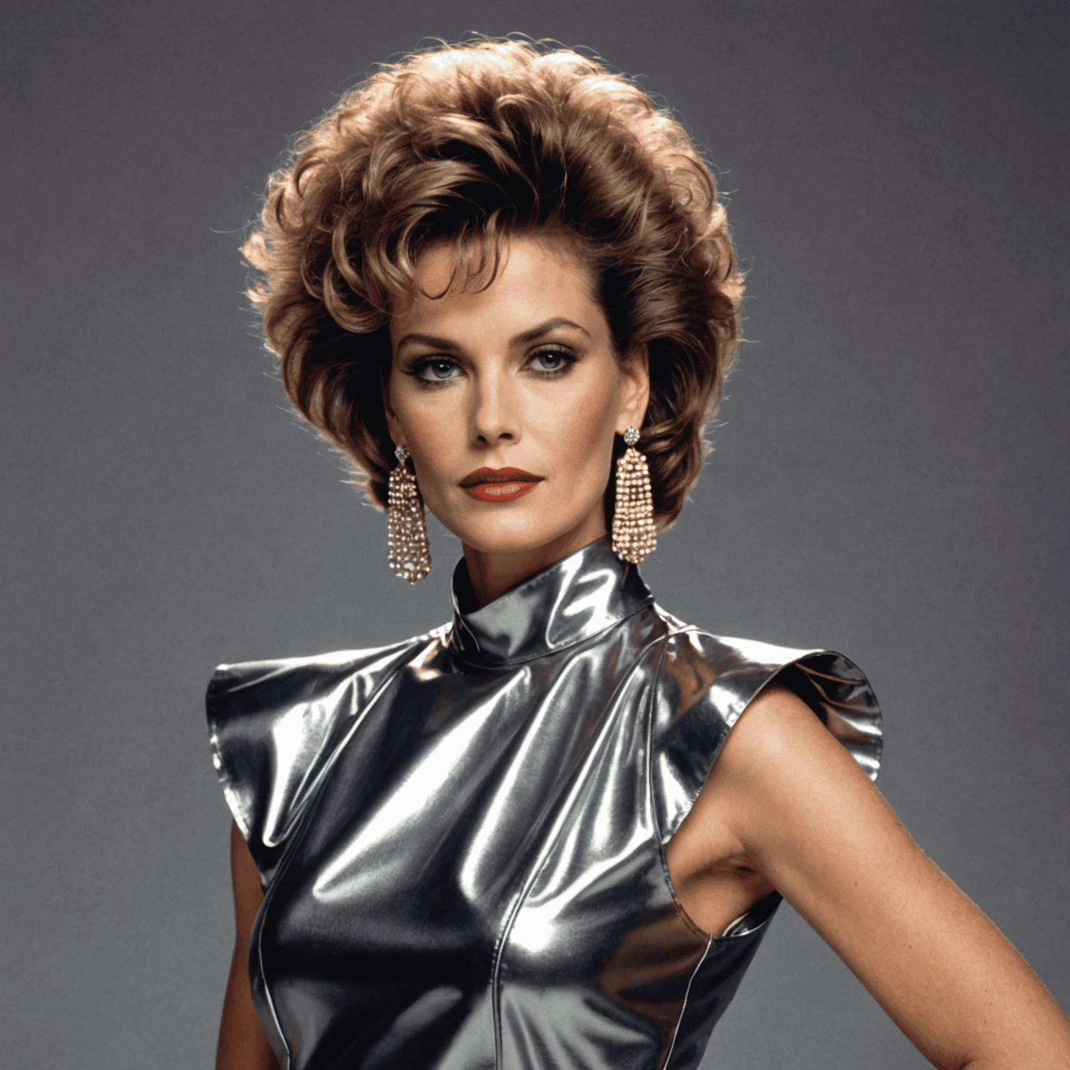 Big statement earrings 80s outfit