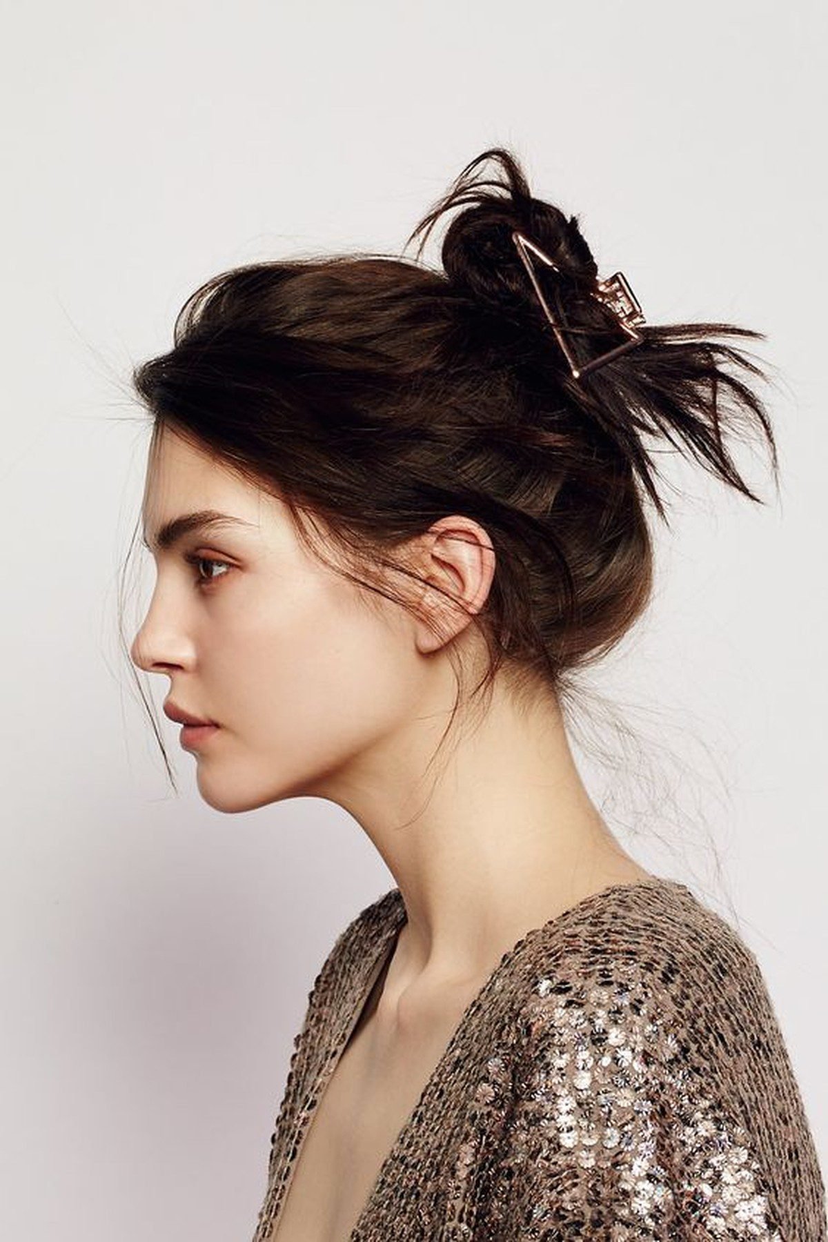 Voluminous Top Knot hairstyle