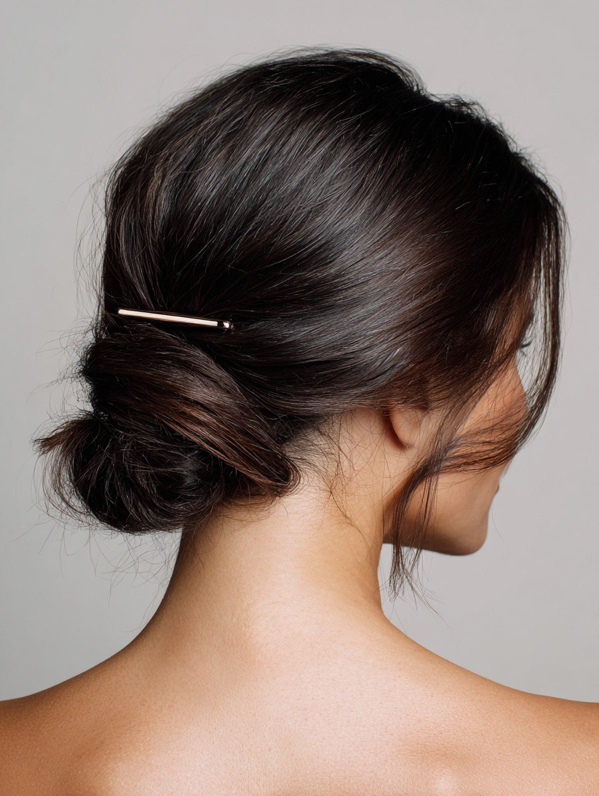 Sleek Low Chignon hairstyle