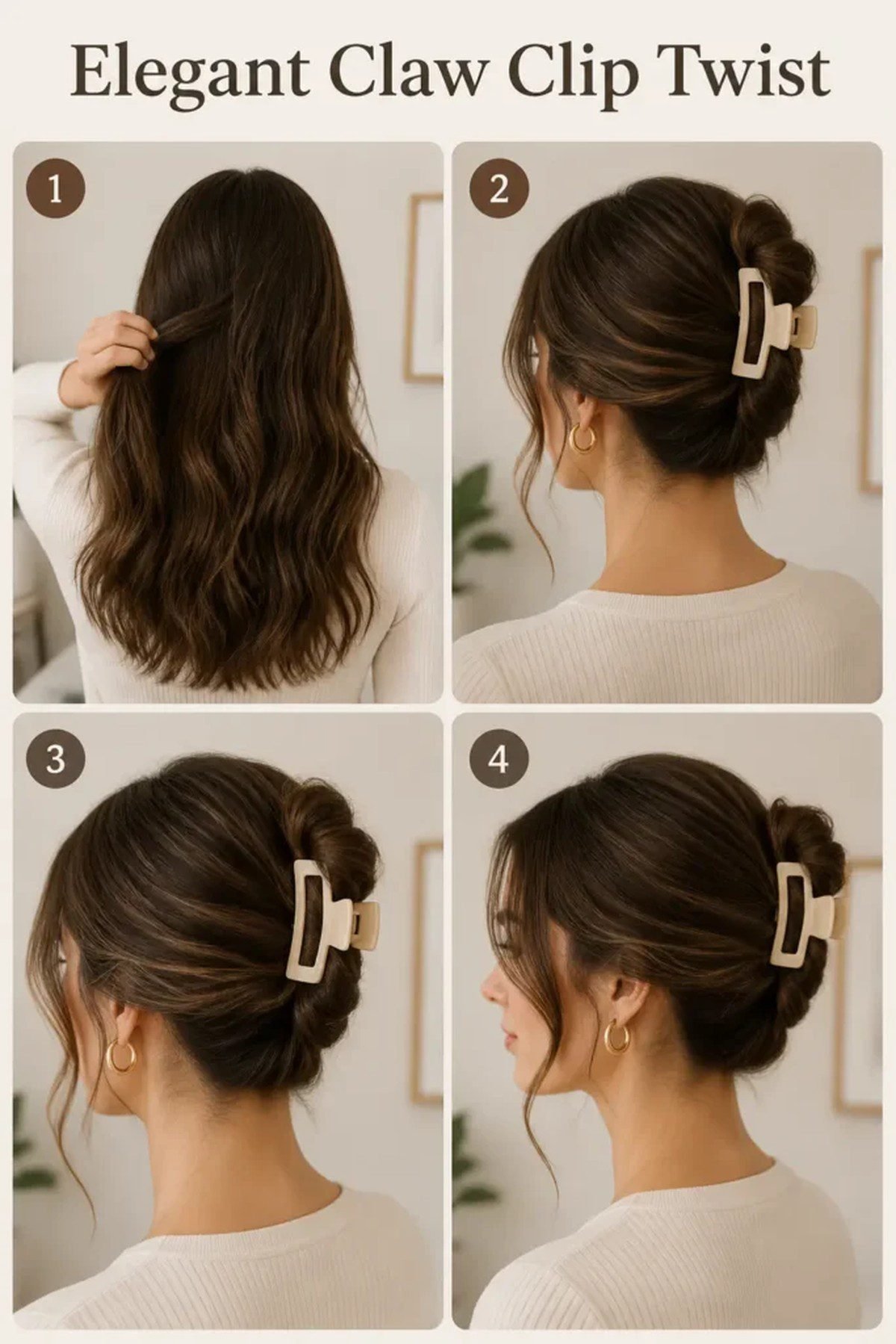 Milkmaid Twist with a Clip hairstyle