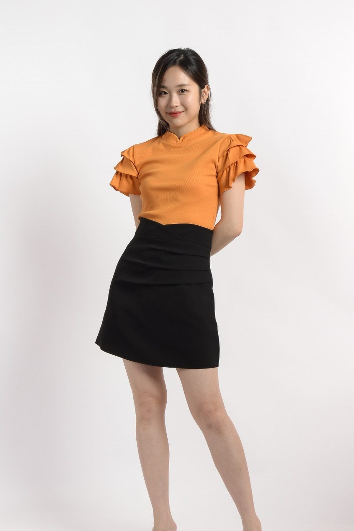 Black and orange striped sweater October outfit