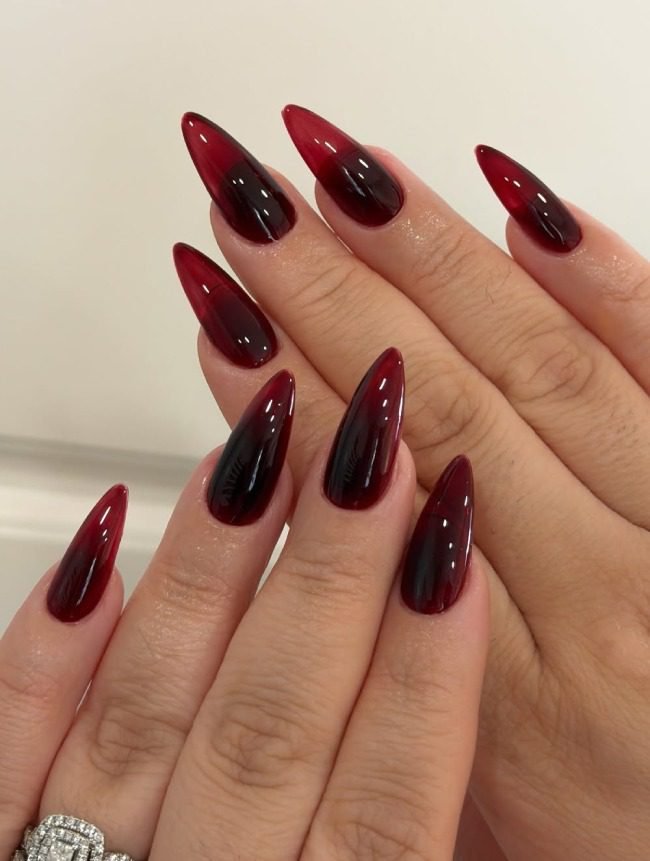 Black Cherry Aura Nails