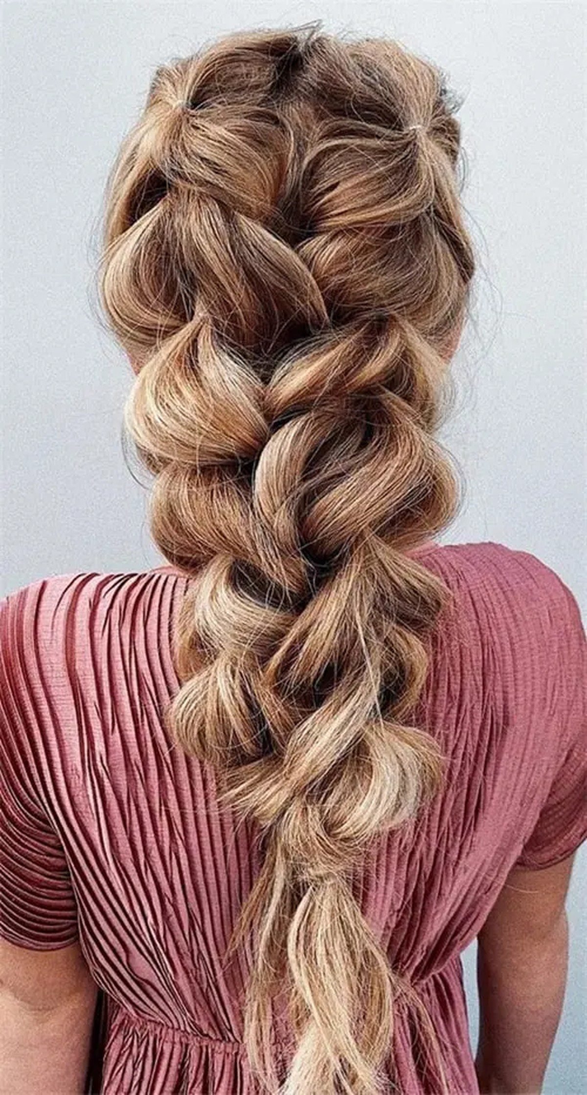 Bubble Braid Ponytail Updo hairstyle