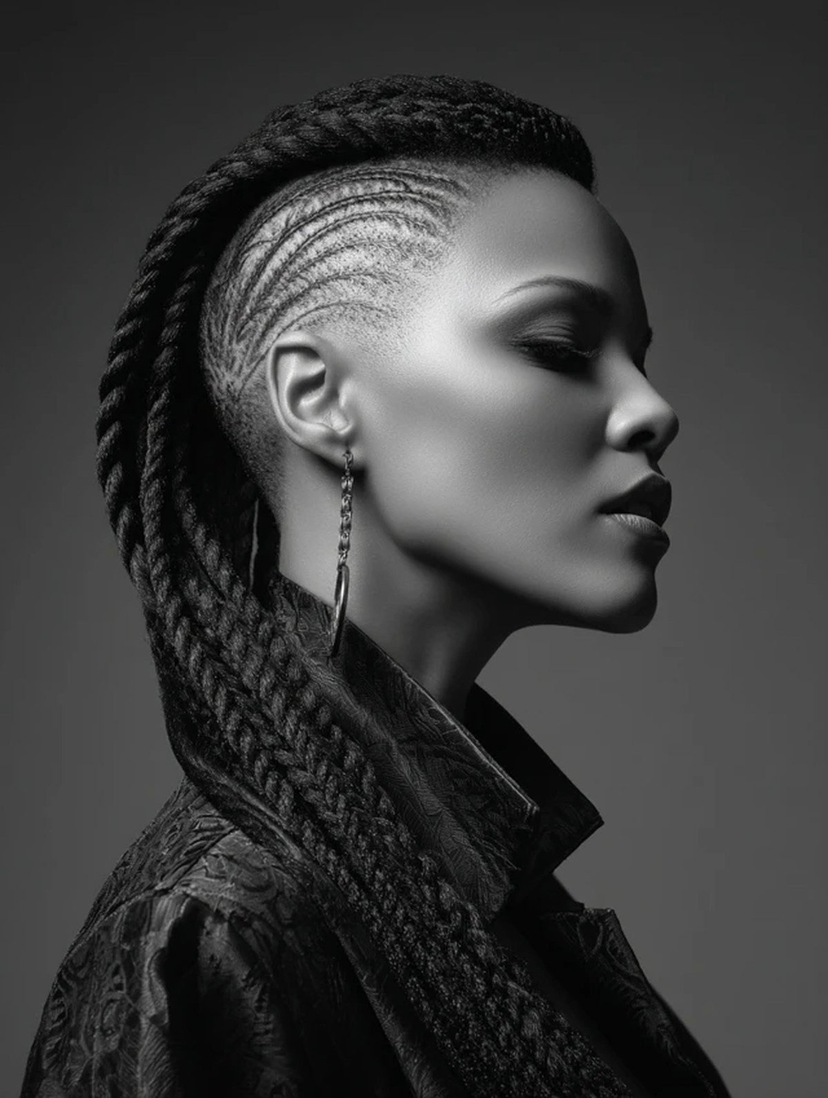 Braided Fauxhawk Updo hairstyle