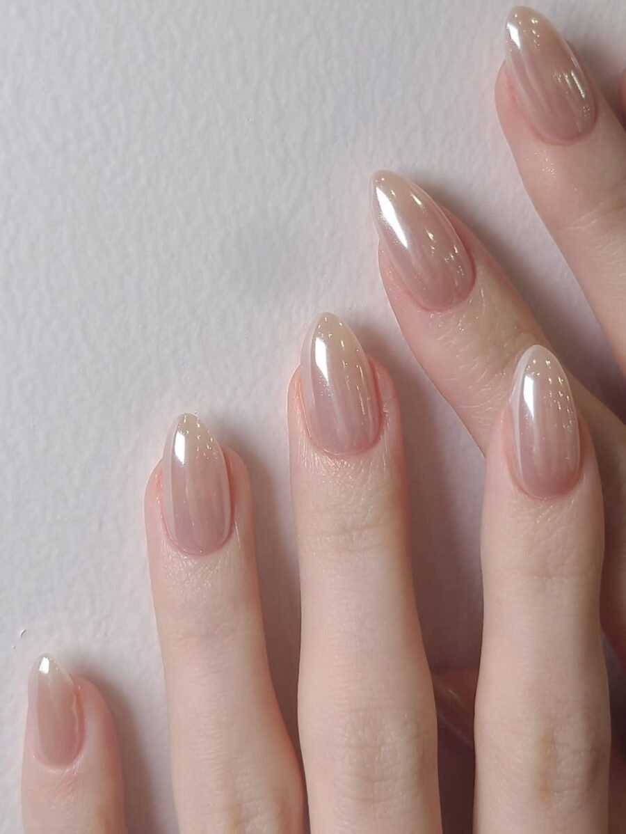 Honey glazed donut nails
