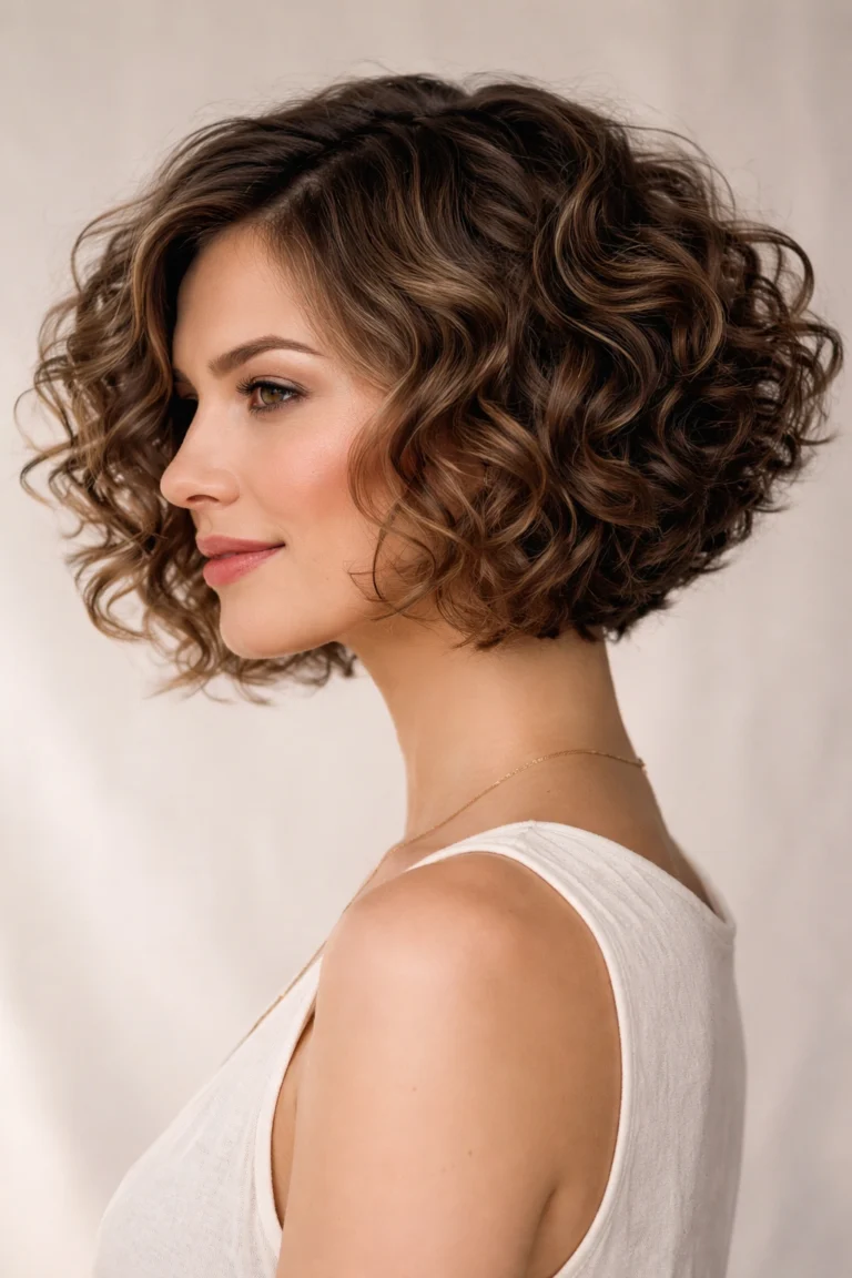 Curly bob haircut natural texture