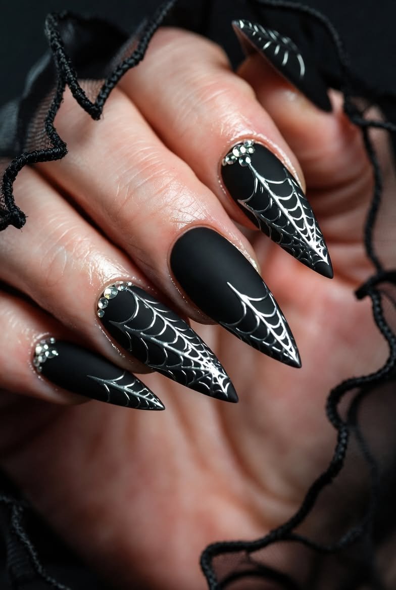 7. Matte Webs on Glossy Base