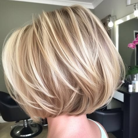 Layered bob haircut movement volume