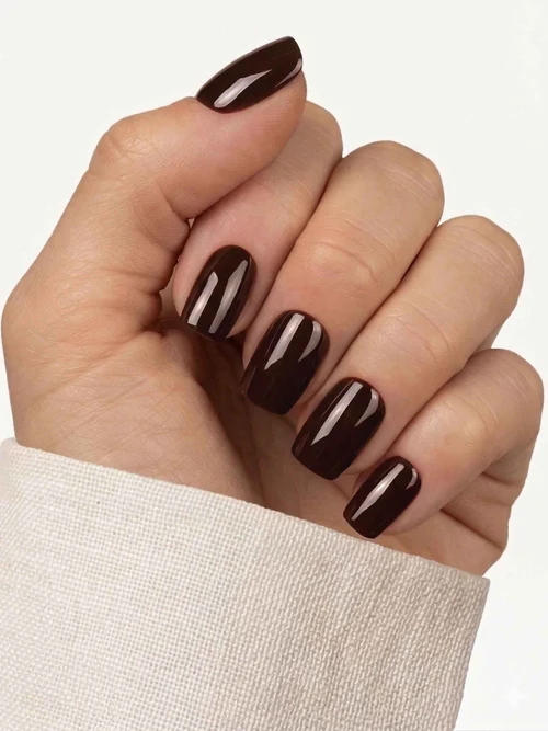 Deep espresso caramel nail polish