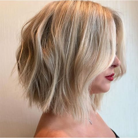 Tousled lob long bob haircut fall