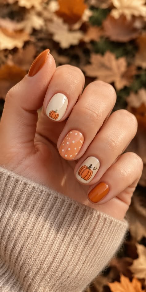 Short Nail Ombré - Halloween nail art