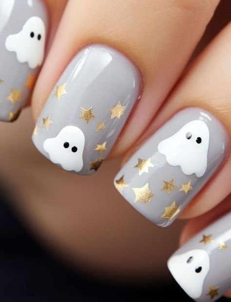 Teeny Tiny Spiders - Halloween nail art