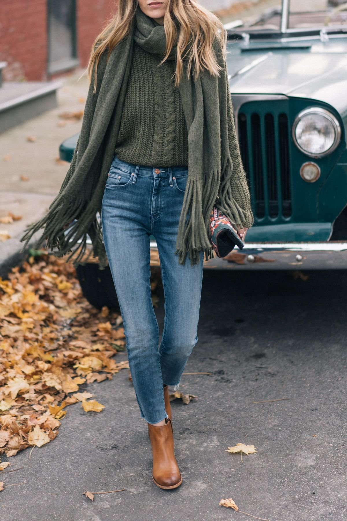 Everyday jeans with ankle boots outfit