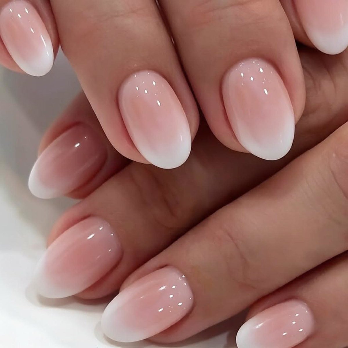 Baby boomer french ombré homecoming nails