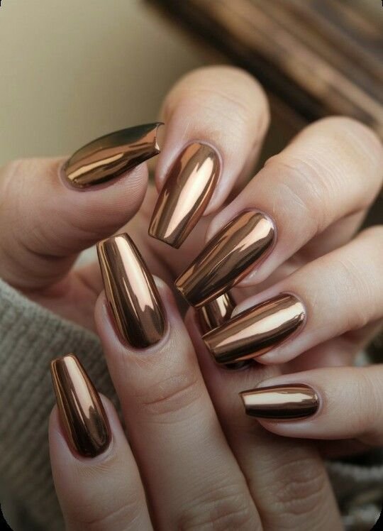 Copper chrome coffin nails