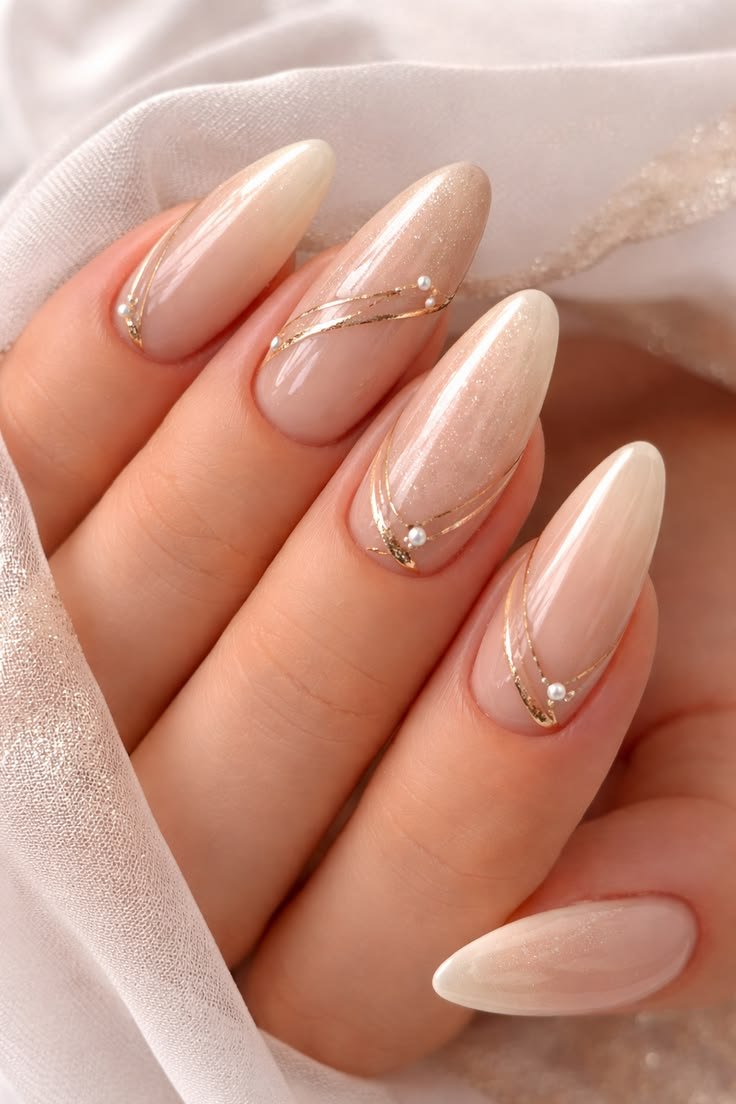 nude ombre nail art