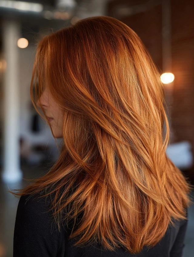 Fiery cowboy copper hair color