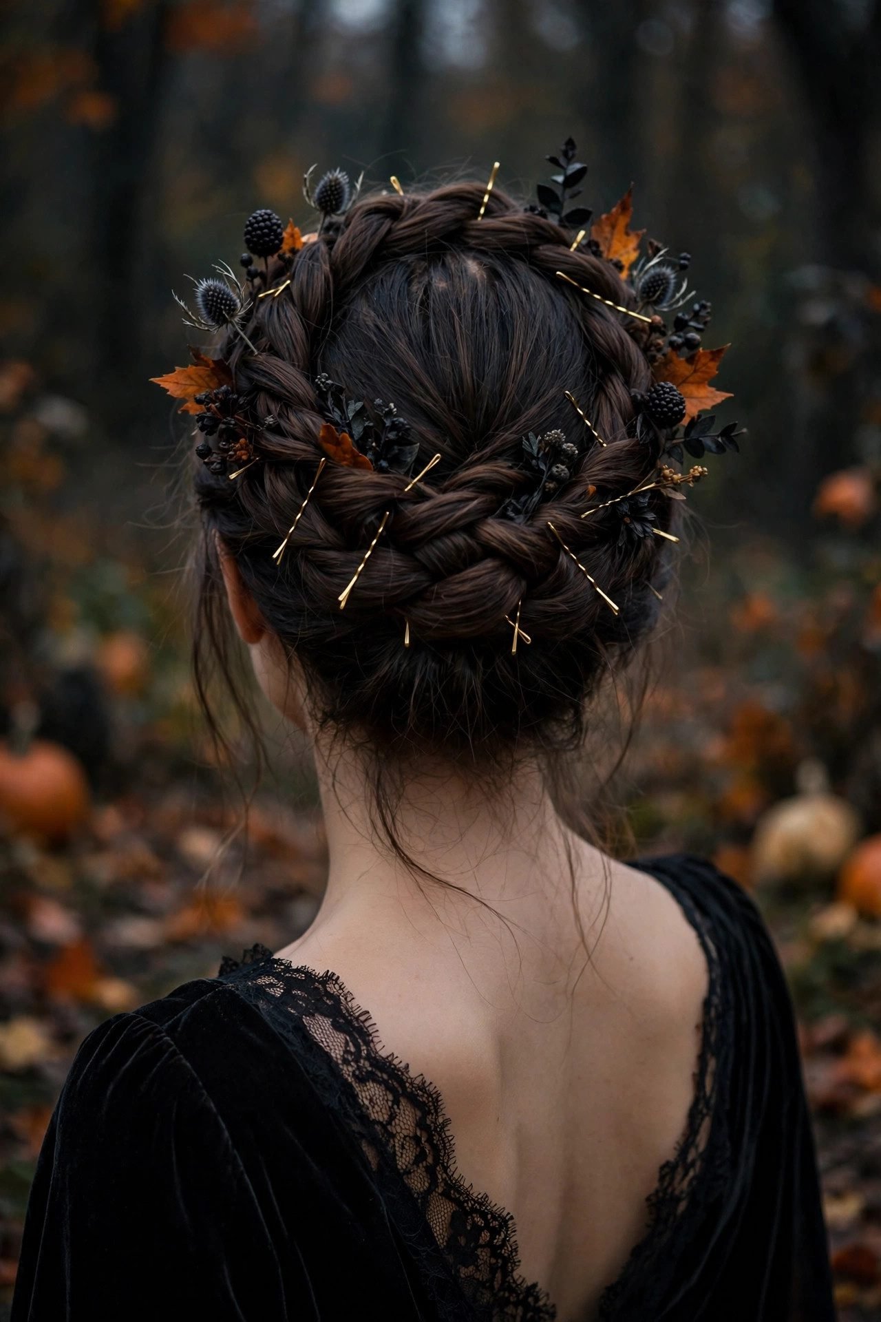 Woman with a twist crown hairstyle