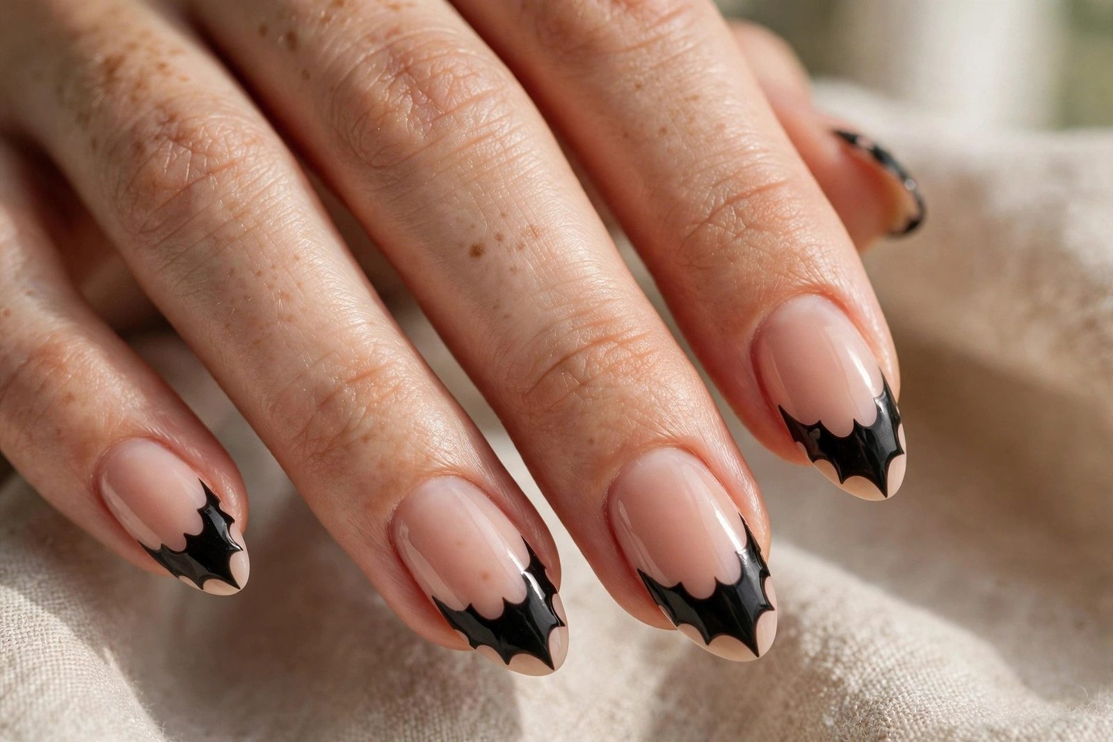 Bat Wing Tips - Halloween nail art