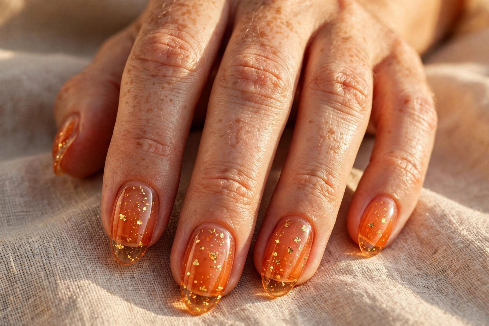 Orange Jelly Sandwich - Halloween nail art
