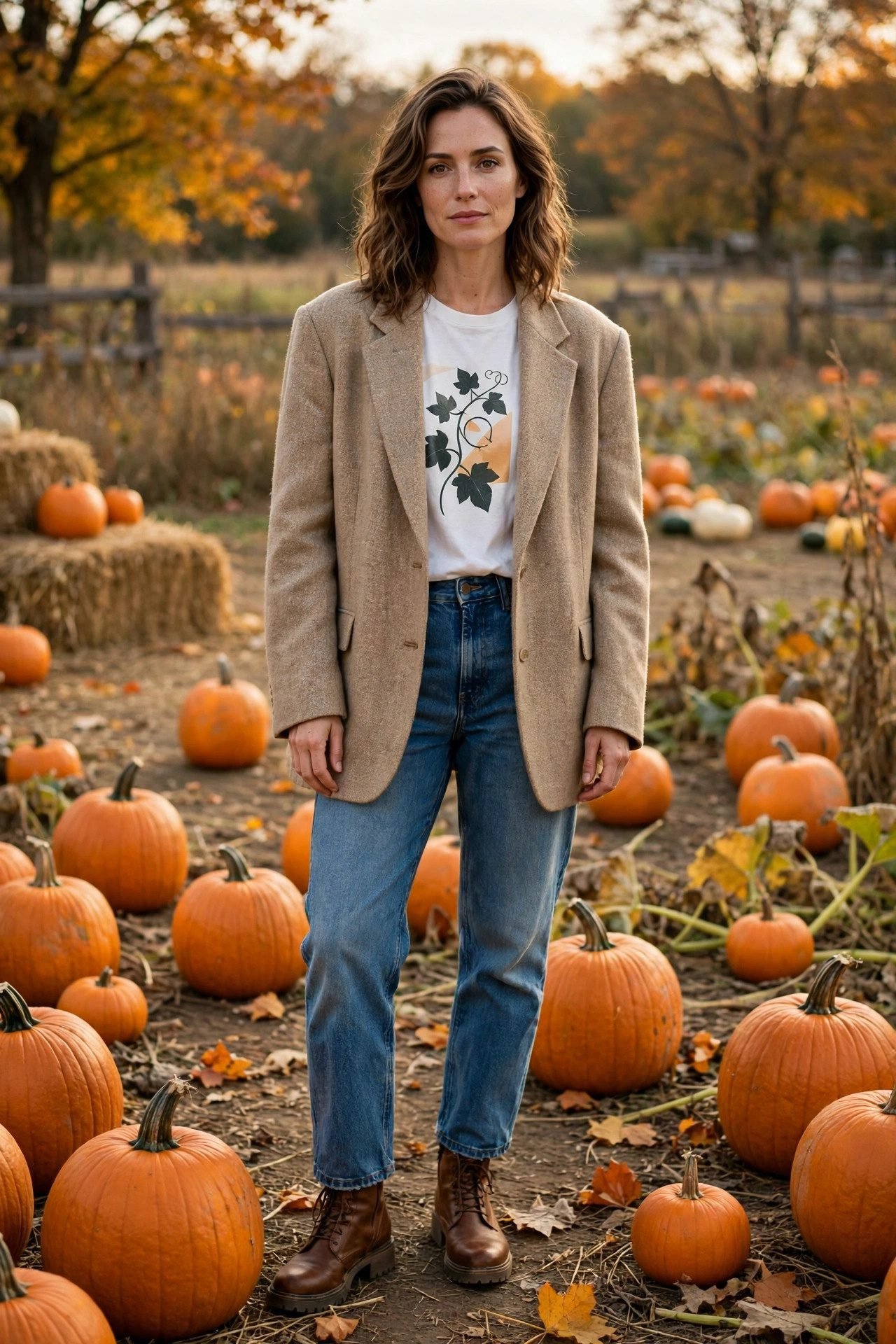 Oversized Blazer With a Graphic Tee