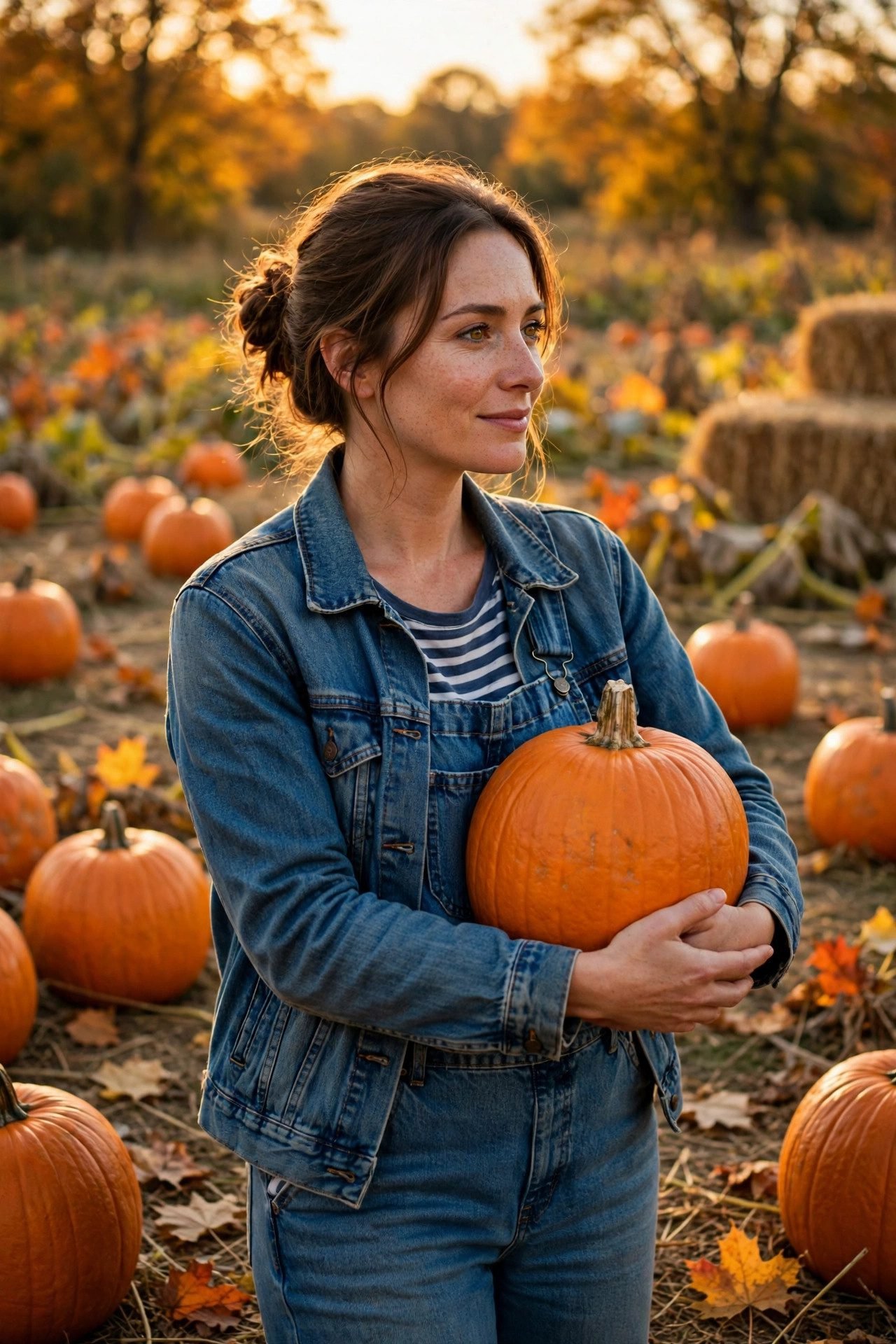 Denim Jacket Over Overalls