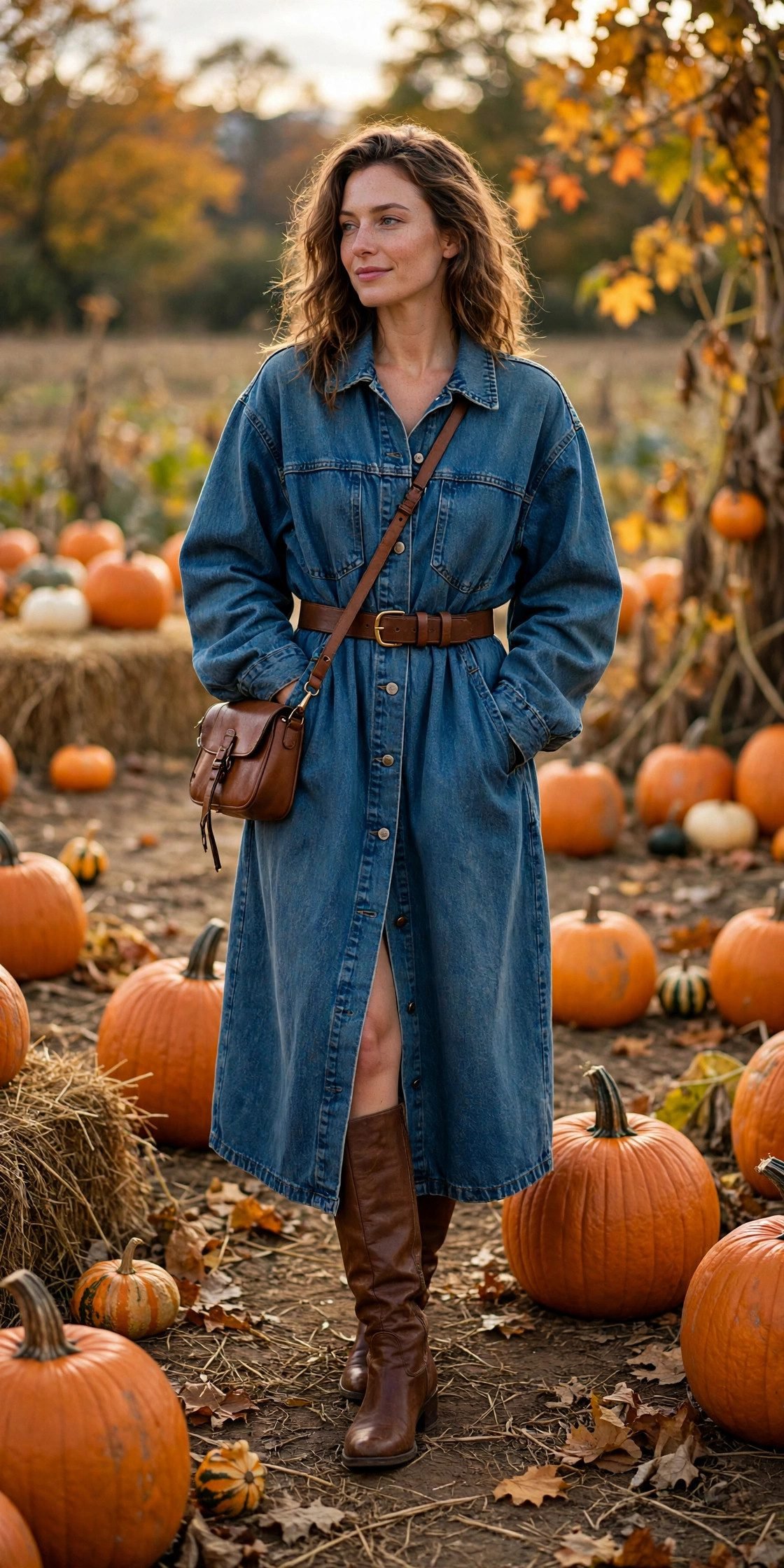 Oversized Denim as a Dress