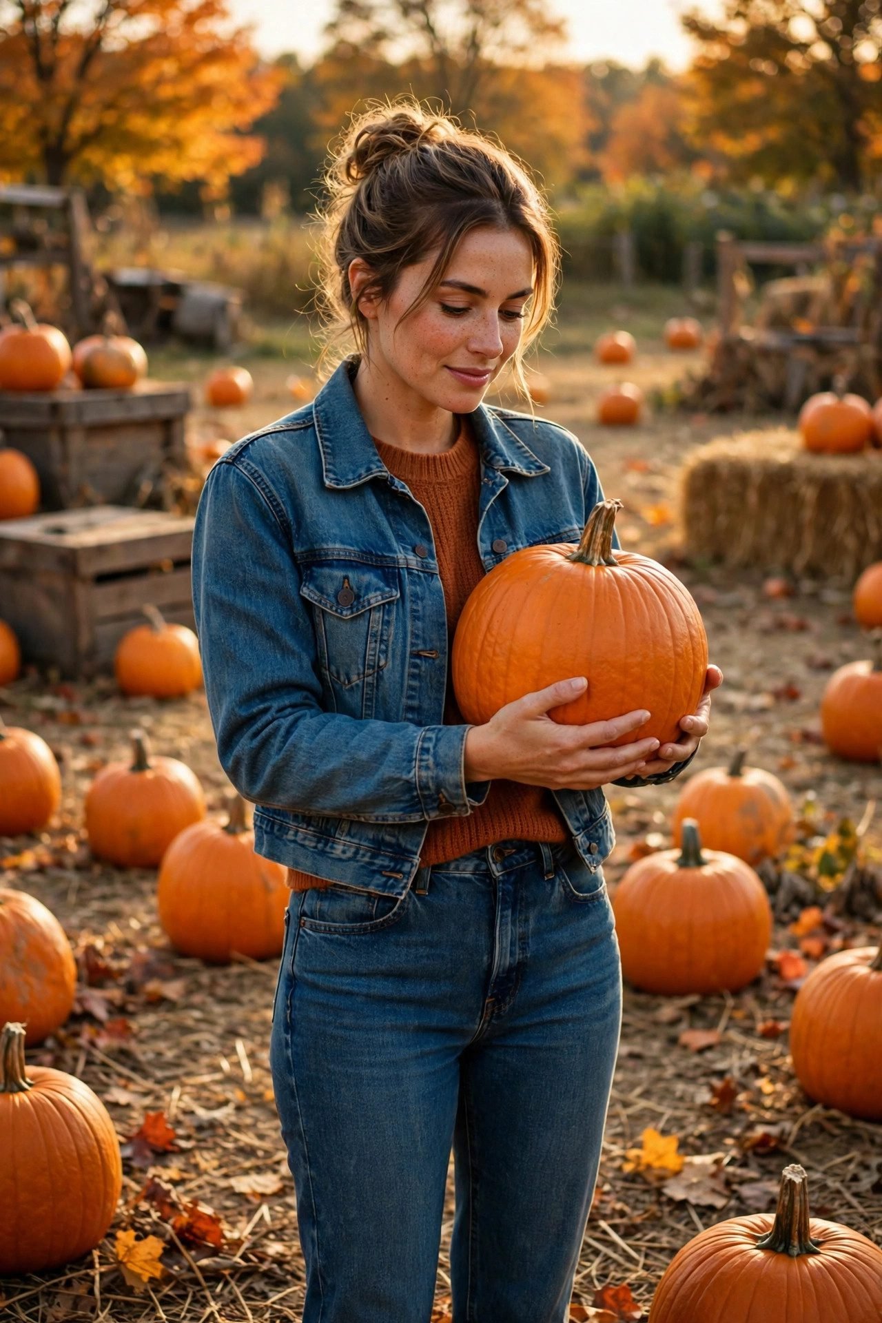 Cropped Denim With High-Waisted Mom Jeans