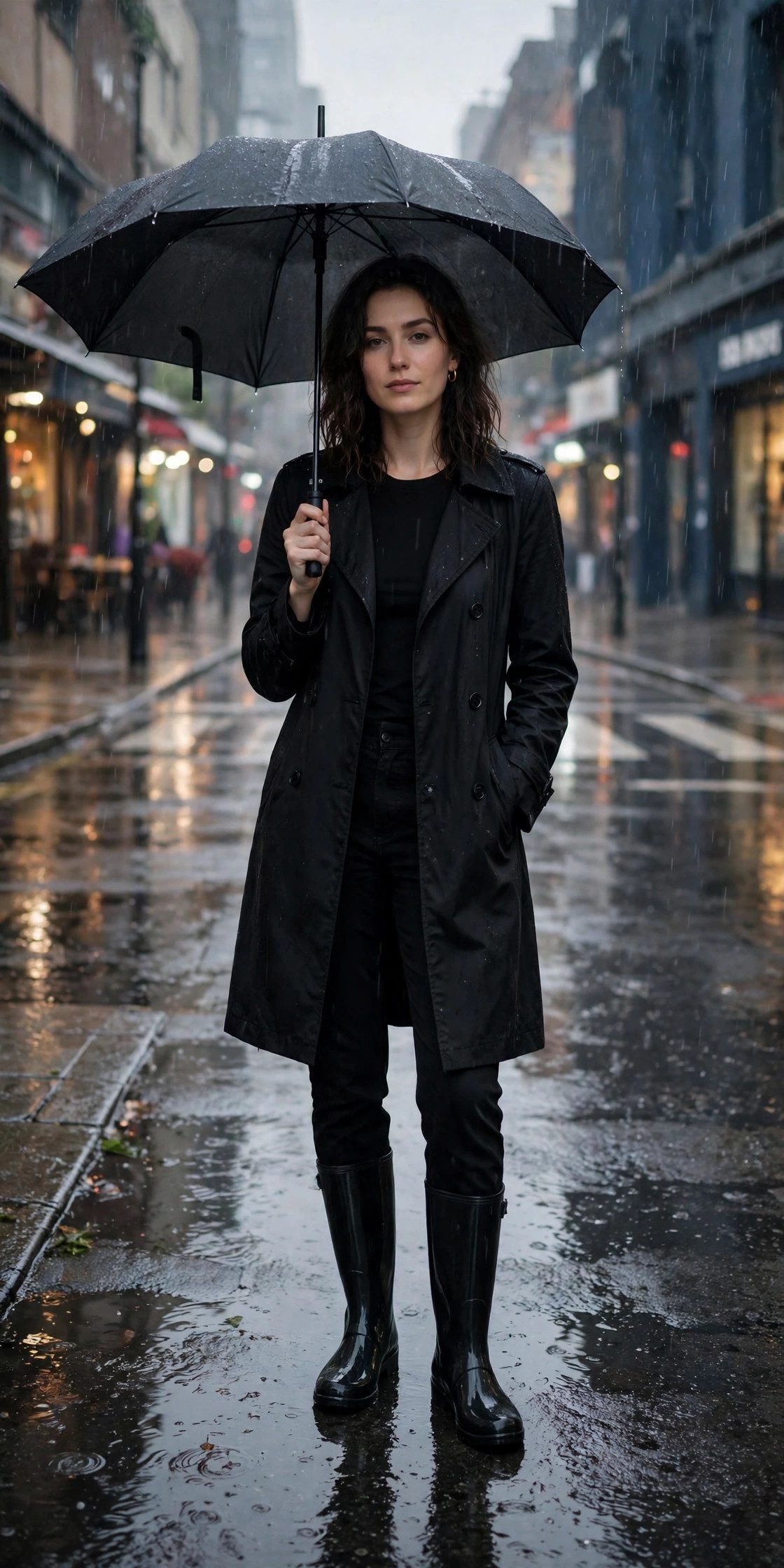 Monochrome Black Boot Outfit