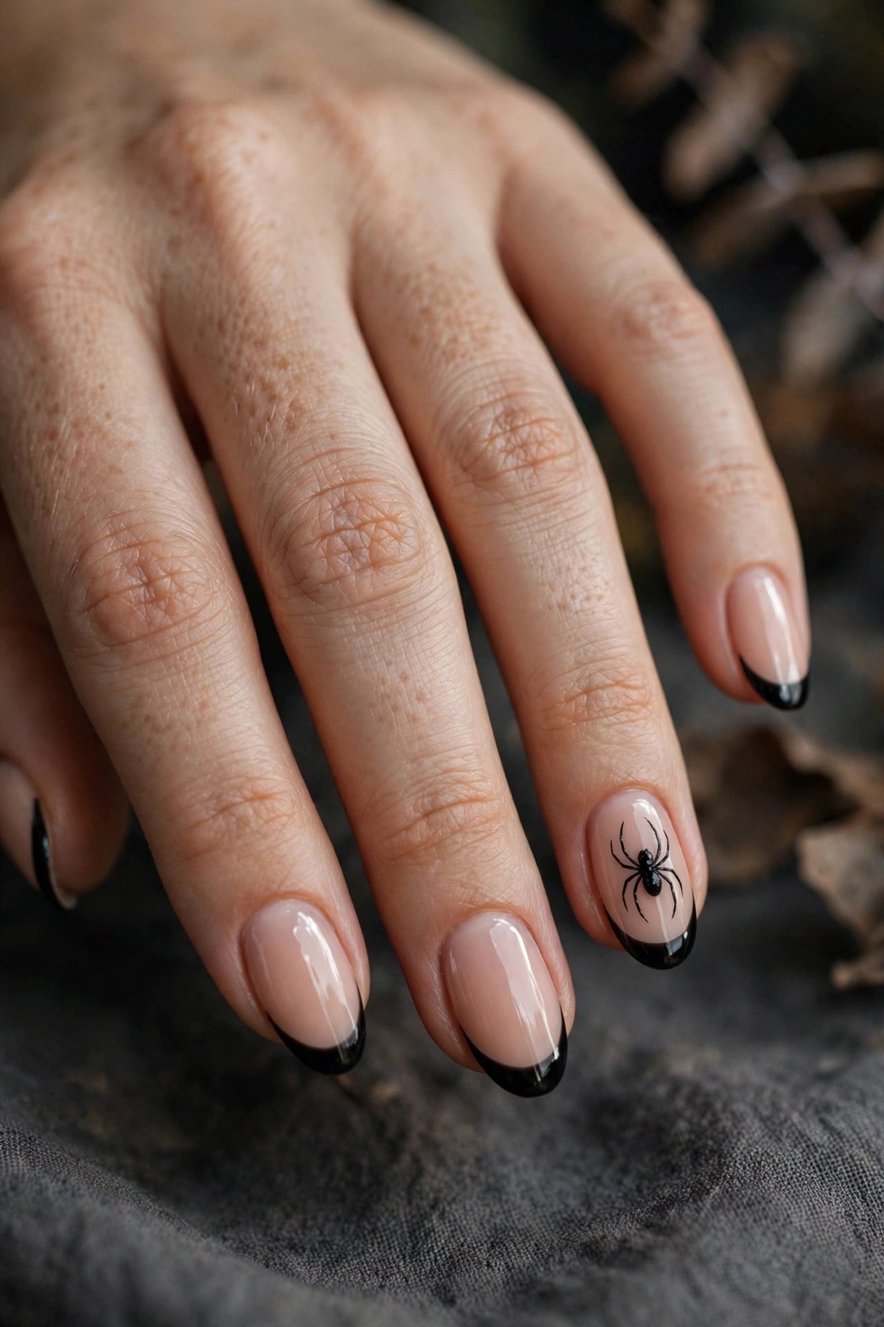 Black Tips with Spider Accent